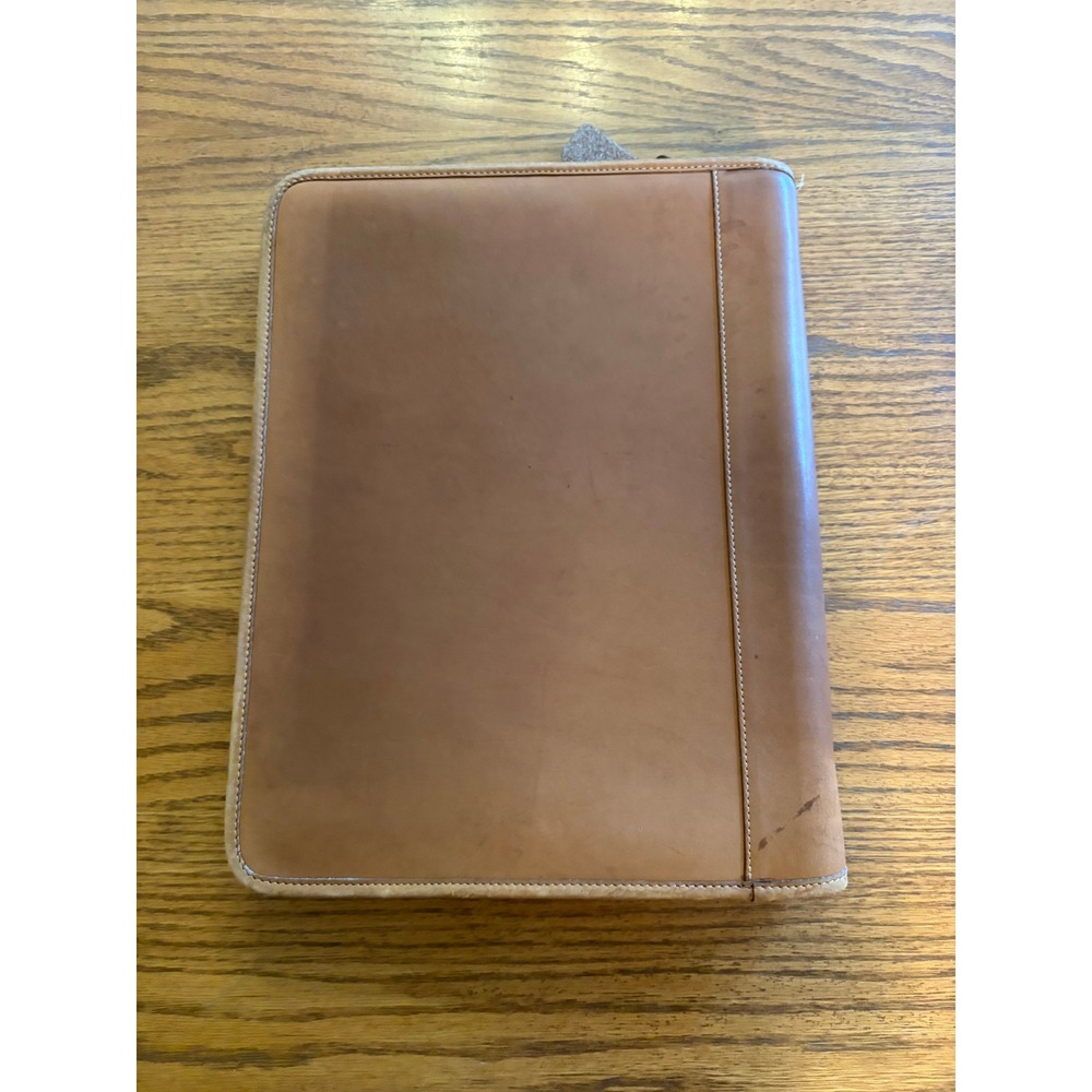 Coach Vintage Tan Leather Zip Around Portfolio Organizer Document Case Tan - Picture 5 of 16